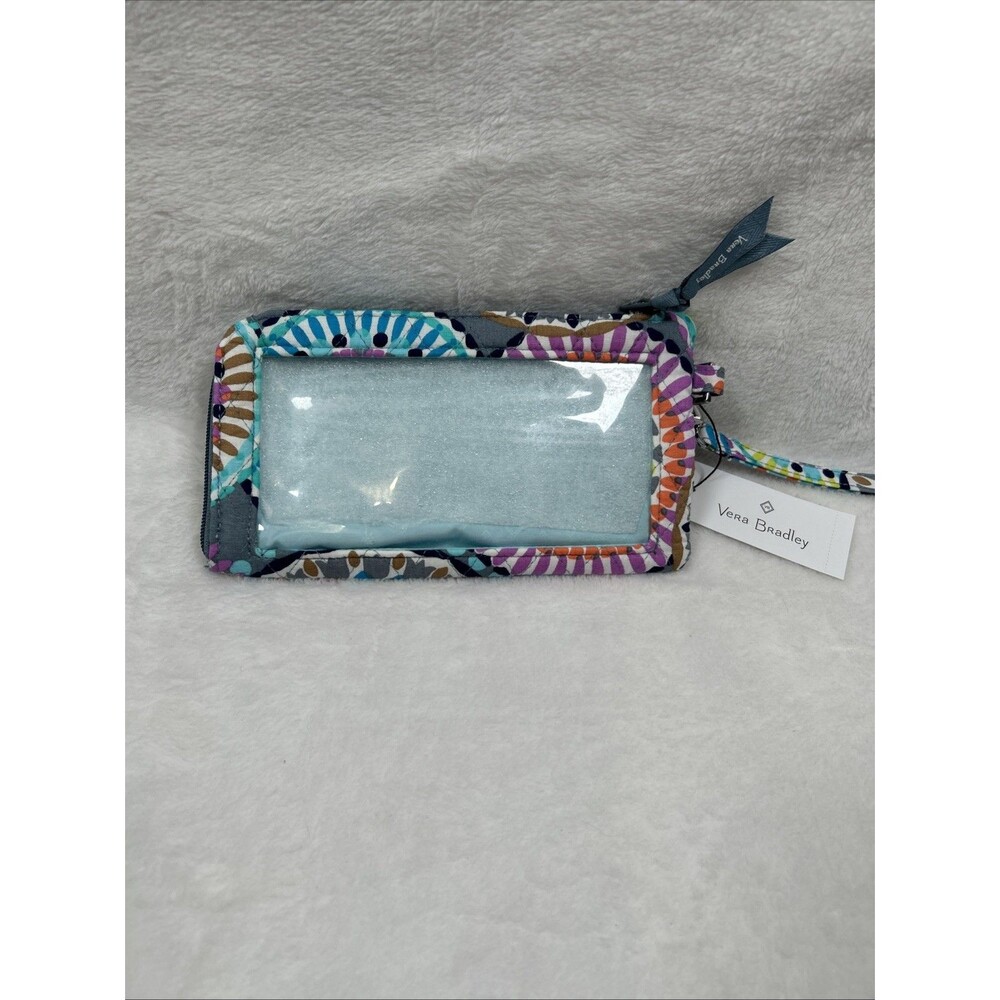 Vera Bradley RFID Tech Wristlet - Sunny Medallion Print Wallet Purse - Picture 3 of 8